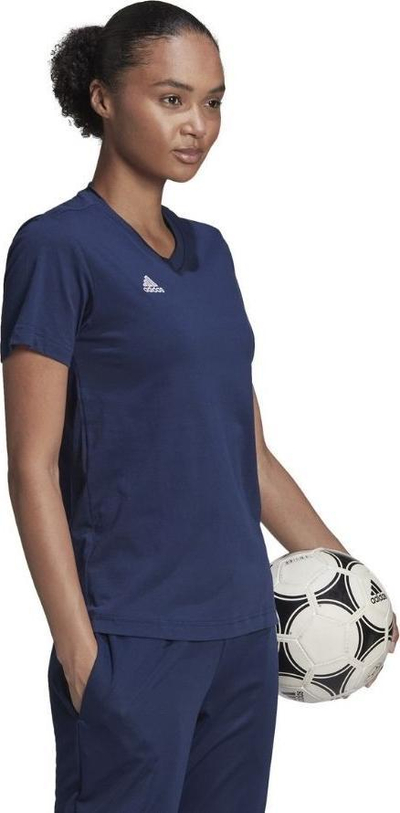 Bluzë për goca adidas Entrada 22 W HC0440, pambuk 100%, blu e errët navy
