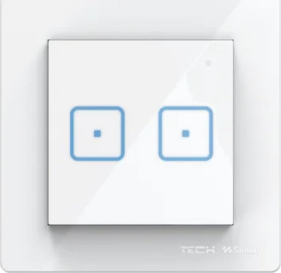 Çelës dritash wireless Tech Control FS-02, dopio, me touch, i bardhë