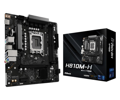 Pllakë amë ASRock H810M-H, Micro ATX, DDR5, e zezë