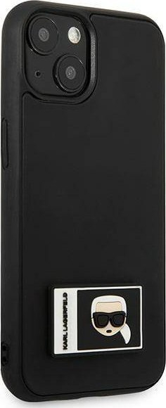 Futrollë telefoni Karl Lagerfeld Ikonik Patch për iPhone 13 6.1", hardcase, e zezë