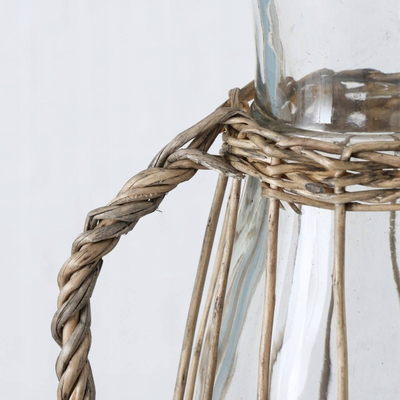 Karafë Country House Carafe Venuto, xham i tejdukshëm, detaje druri, ngjyrë natyrale