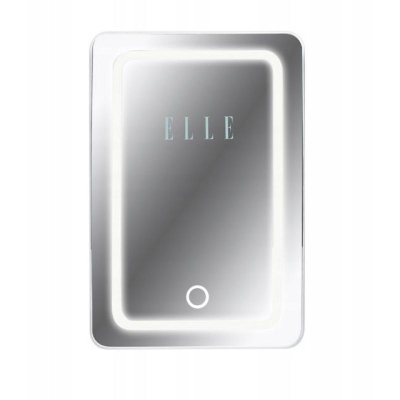 Мини фрижидер за козметика ELLE Home 4L, LED огледало, ладење и загревање, бел