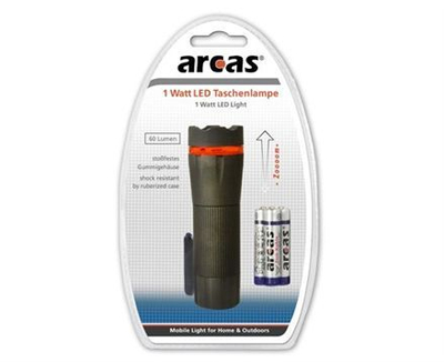 Arcas LED Фенер, 1 W, 60 lm, Функција за Зумирање