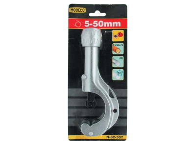 Prerëse tubash Modeco Roller Pipe Cutter, 3-50mm, alumini, argjendtë
