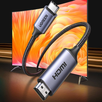 Kabllo USB C në HDMI Ugreen CM565, 2.1 8K 60Hz, 1.5m, gri