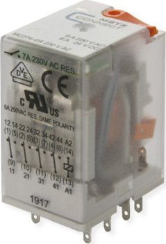 Relai Metz Connect 110017051407, 230V AC, 7A 4CO me LED tregues