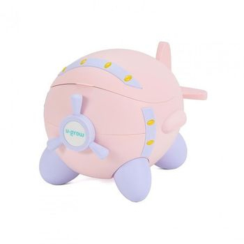 Ndenjëse tualeti fëmijësh U-Grow Airplane, formë aeroplani, 39 x 30 x 28 cm, rozë