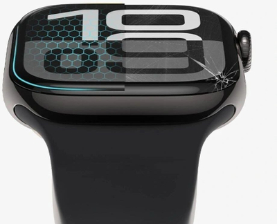 Xham hibrid për Apple Watch Tech-Protect Glass Flex+, 44mm, 2 copa, i zi