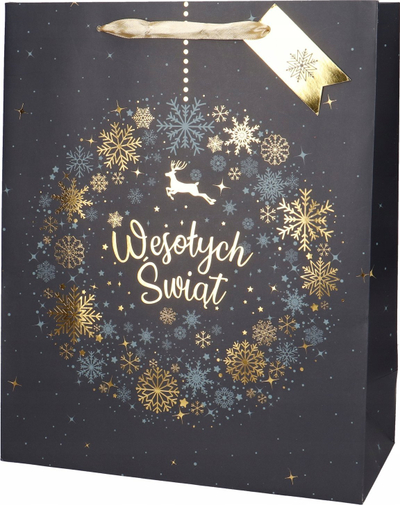 Qese dhurate Incood Christmas Hot Stamp, 11x14x6.5 cm, letër 210 gsm, dizajn festash i përzier