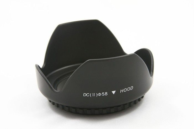 Сончев капак за објектив MASSA Tulip 58mm, за камера и камкордер, црн