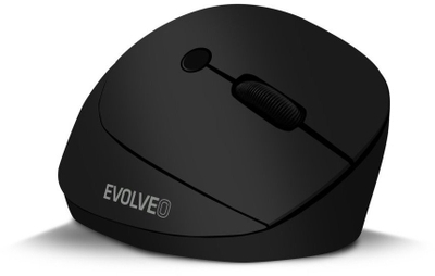 Maus vertikal EVOLVEO LadyErgo, pa tela, i qetë, i zi