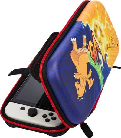 Kuti konzole PowerA Nintendo Switch, Pokemon Pikachu vs Dragonite, e verdhë