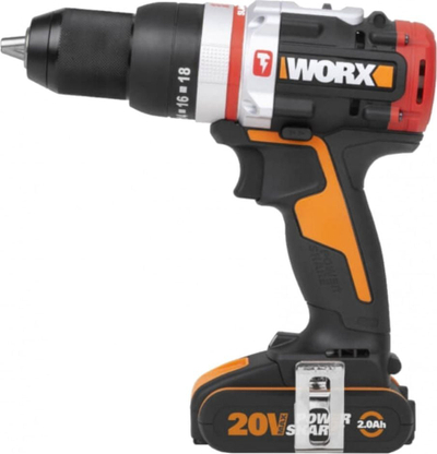Ударна дупчалка Worx Perc Ator BL 2V, безчеткест мотор, стега 13mm, портокалова