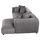 Divan-Shtrat 3-ulëse Grace djathtas 252×105–160×70–90 Hcm (HM3280.03R), gri