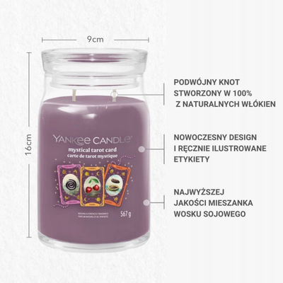 Qiri aromatik Debenhams Signature Mystical Tarot Card, kavanoz i madh, djegie e zgjatur, shumëngjyrësh