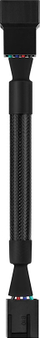 Adaptor për ventilator DeepCool Low-Speed Adapter, 4-pin PWM, i zi
