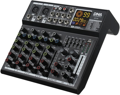 Аудио миксер DNA QFX6, 6 канали, Bluetooth, црн