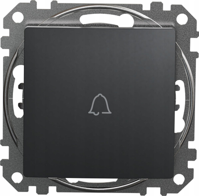 Buton zileje Schneider Electric Sedna Design, 1-polësh, anthracite, i zi