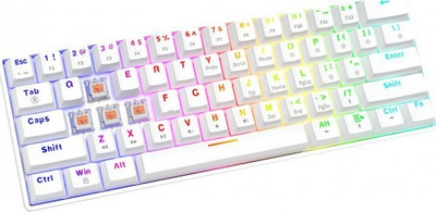 Механичка тастатура Савио Whiteout X2, 60%, RGB, бела