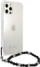Mbulesë telefoni Guess GUHCP12MKPSBK për iPhone 12 12 Pro 6.1", hardcase transparente, me perla, e zezë