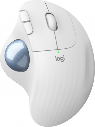 Mouse pa tel Logitech ERGO M575, me trackball, Bluetooth, i bardhë