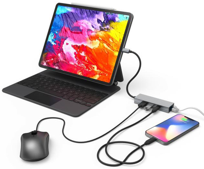 Përshtatës Hama USB-C multiport, 200108, 2 x USB-A, USB-C, lan/ethernet