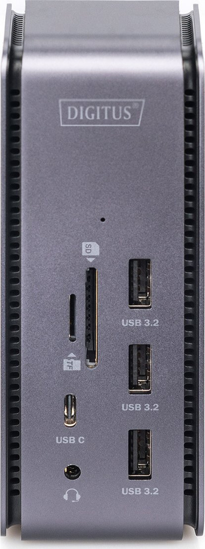 Stacion docking Digitus DA-70897, USB-C, 14 porta, gri