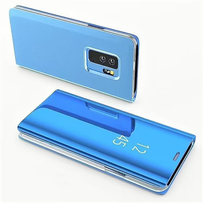 Futrollë Mocco Clear View Cover për Samsung Galaxy S23, plastike, blu