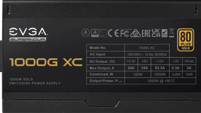 Burim energjie EVGA SuperNOVA 1000 G XC 520-5G-1000-K2 ATX 3.0, 1000W