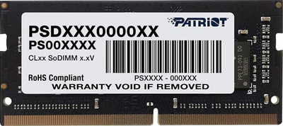 Memorie RAM për laptop Patriot Signature, SODIMM, DDR4, 8GB, 2400MHz, CL17