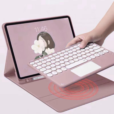 Këllëf me tastierë Bluetooth Rowe për iPad Pro 13 Gen 5, me touchpad, lëkurë eko, i zi