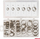 Set kapëse me vidë AMiO 04125, 34 copë, çelik inox