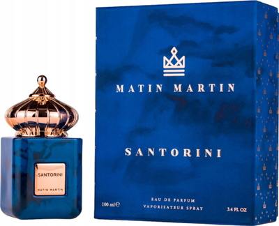 Parfum unisex Matin Martin Santorini, Eau de Parfum, 100ml, aromë agrumesh dhe drunore, i freskët