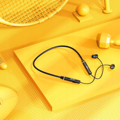Kufje sportive Bluetooth Hoco ES53, pa tela, me mikrofon, të zeza