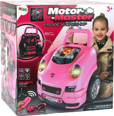 Set lodrash LEAN Toys Master Motor-Master Engine Workshop, interaktiv, rozë