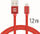Kabllo USB Lightning Swissten Textile 71523206, 1.2m, 3A, e kuqe
