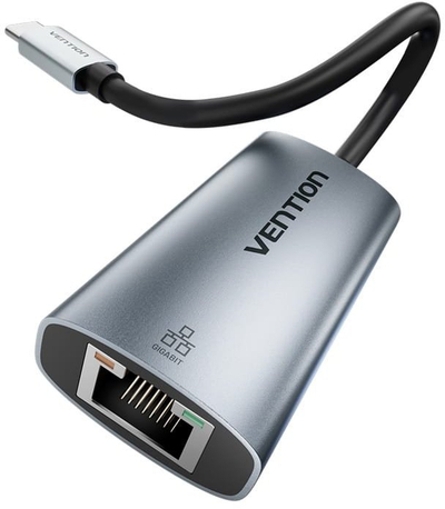 Adaptor rrjeti Vention USB-C në Gigabit Ethernet, 0.15m, 1000 Mbit/s, gri