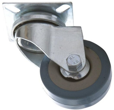 Rrotë karroce Stelrad Trolley Wheel D50 33050, diametër 50mm, me pllakë montimi, gri