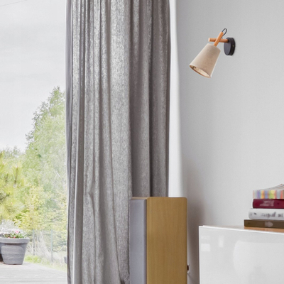 Applik Wall Light Vaio Nature, E27, abazhur bezhë dru natyral