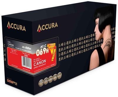 Toner Accura Canon CRG-069H XL, i verdhë, zëvendësues