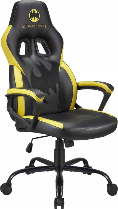 Karrige gaming Batman Gotham Knight, ergonomike, me rrota, e zezë e verdhë