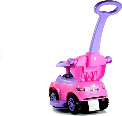 Makine ride on Leantoys 614W, me doreze shtytese, per femije, roze