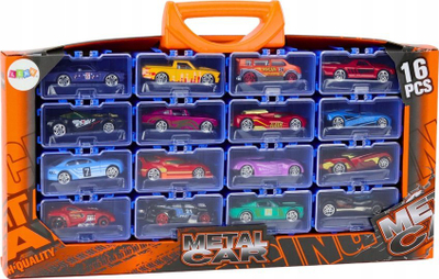 Set vetura lodër LEAN Toys, 16 copë metal, me kuti