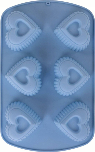 Kallëp silikoni për muffin, 27 x 17 x 7 cm, blu