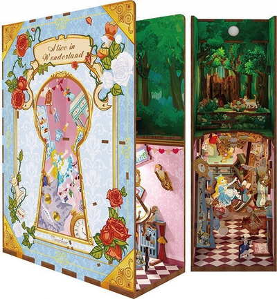 Puzzle 3D Tonecheer Alice in Wonderland, 184 copa, me LED, shumëngjyrësh