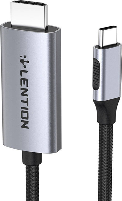 Kabllo USB C në HDMI Lention, 3m, 4K 60Hz, gri metalike