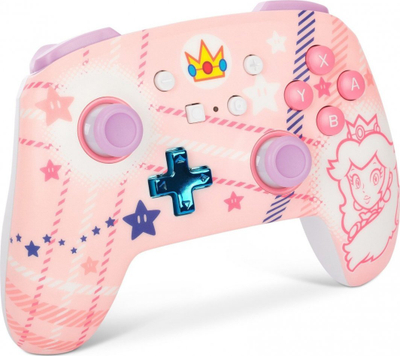 Kontroller PowerA  Enhanced Princess Peach Plaid, wireless, shumëngjyrësh