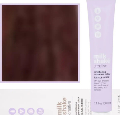Ngjyrë e përhershme për flokë Milk Shake Creative 6.546MC Copper Mahogany Dark Blonde, pa SLS SLES, 100 ml