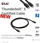 Kabllo USB C Club3D CAC-2501, Thunderbolt 5, 1m, 240W, e zezë