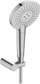 Set dushi dore Ideal Standard Evo Jet Round, 3 mënyra spërkatje, 125 mm, krom